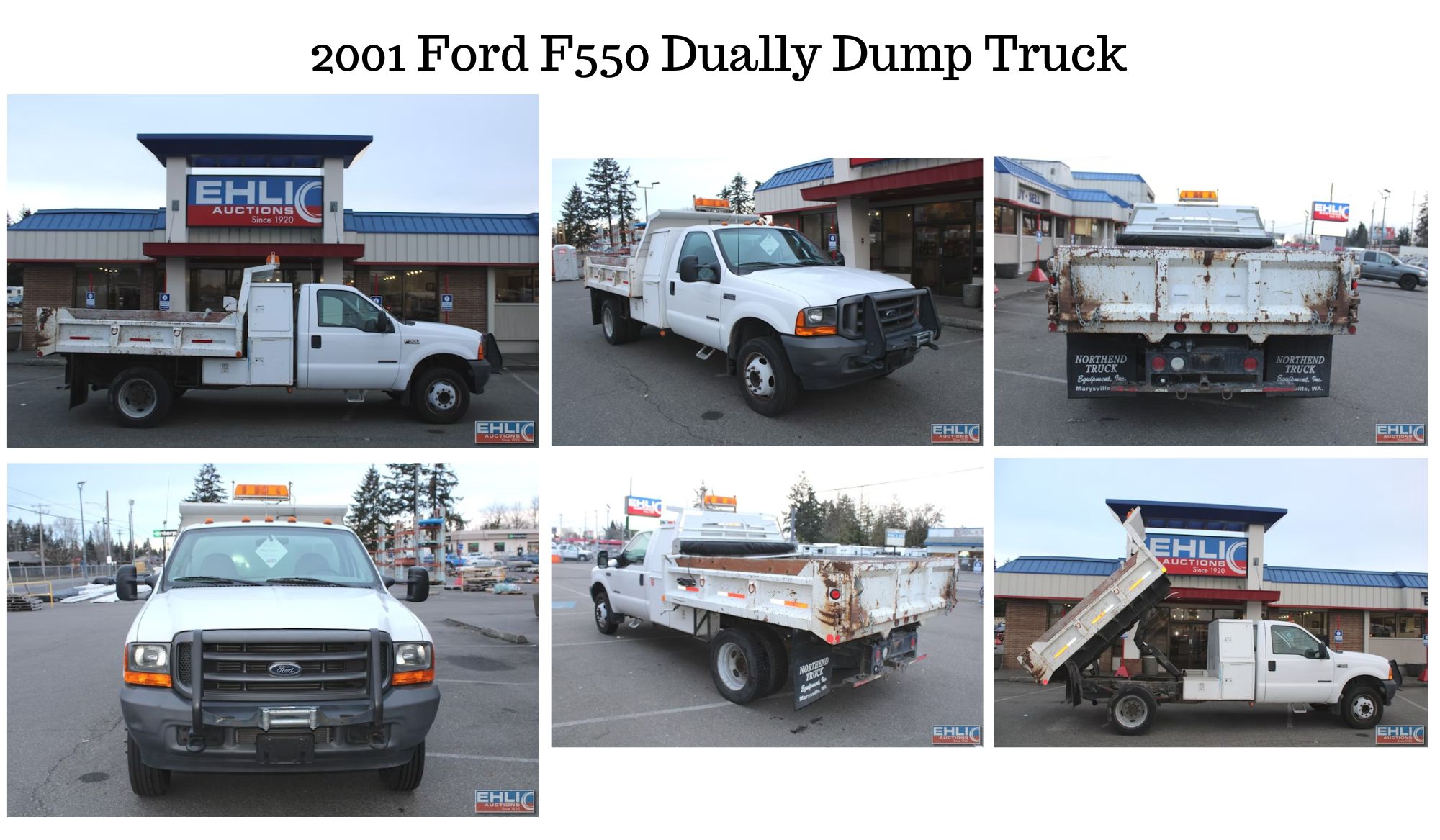 2001 Ford F550 Dually Dump Truck (8.5 × 11 in) (7.5 × 4.375 in)